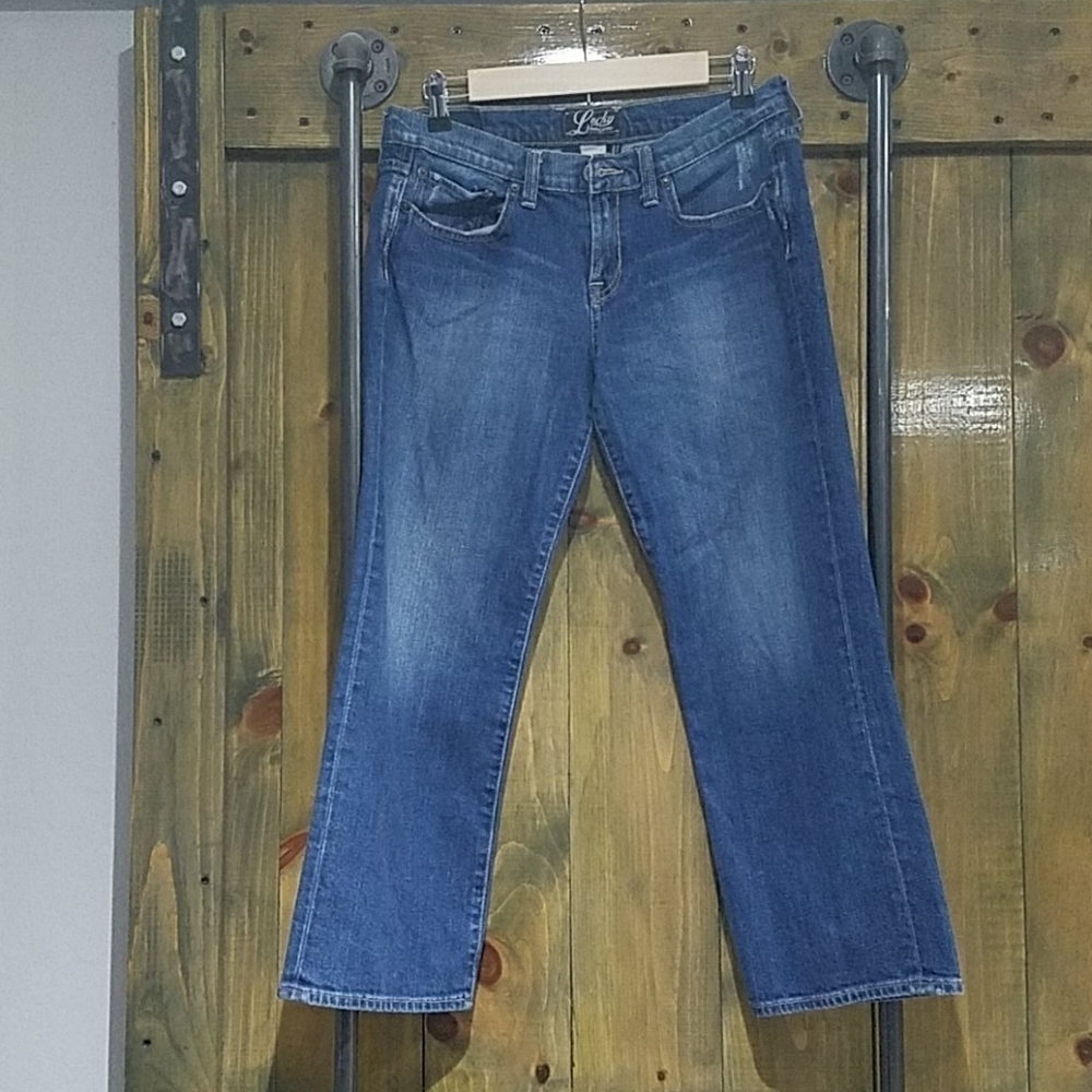 LUCKY BRAND CROPPED DENIM JEANS SIZE 8